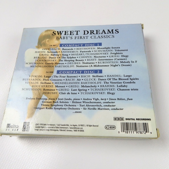 SWEET DREAMS Baby's First Classics AUDIO 2 CD set- 1999 - Picture 4 of 4